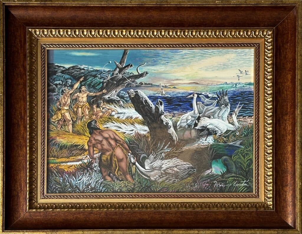 Fantasy Landscape by Federico Cantu - Prismacolor on paper, 1980s