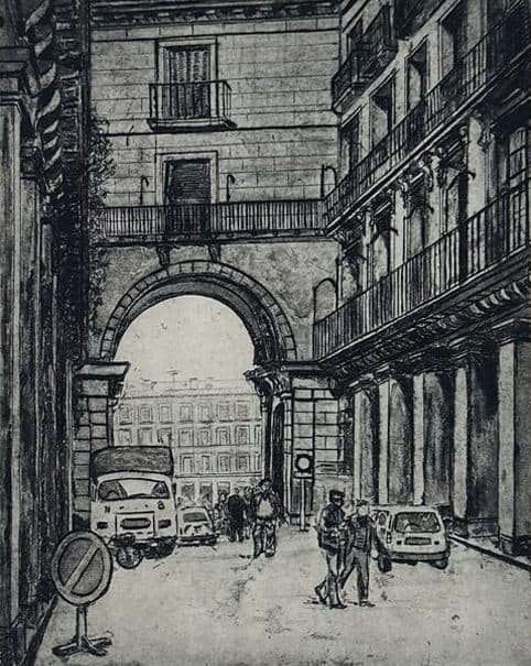 Calle Rodrigo by Amalia Avia - Etching, Unknown