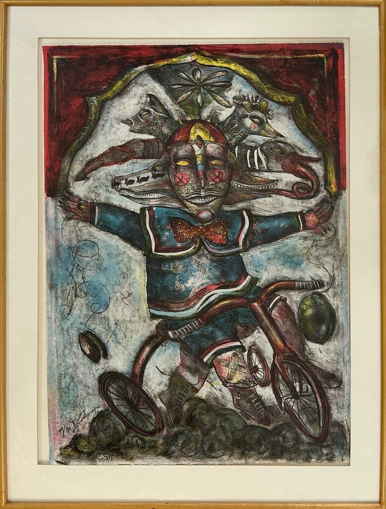 Maniobrando de Alejandro Colunga - Lithograph