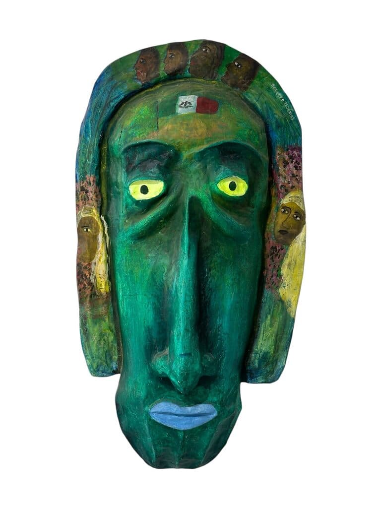 Máscara Oaxaqueña de Rodolfo Morales - Acrilic paint on paper mache, 1998