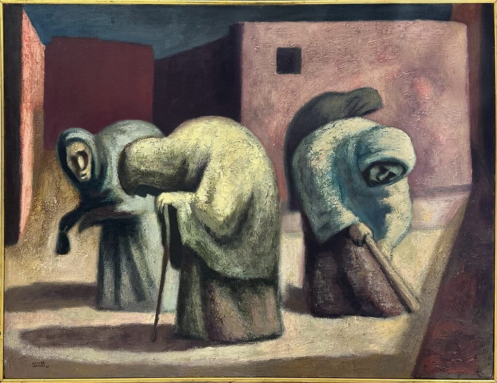 Ancianas by José Chávez Morado - Oil on canvas, 1967