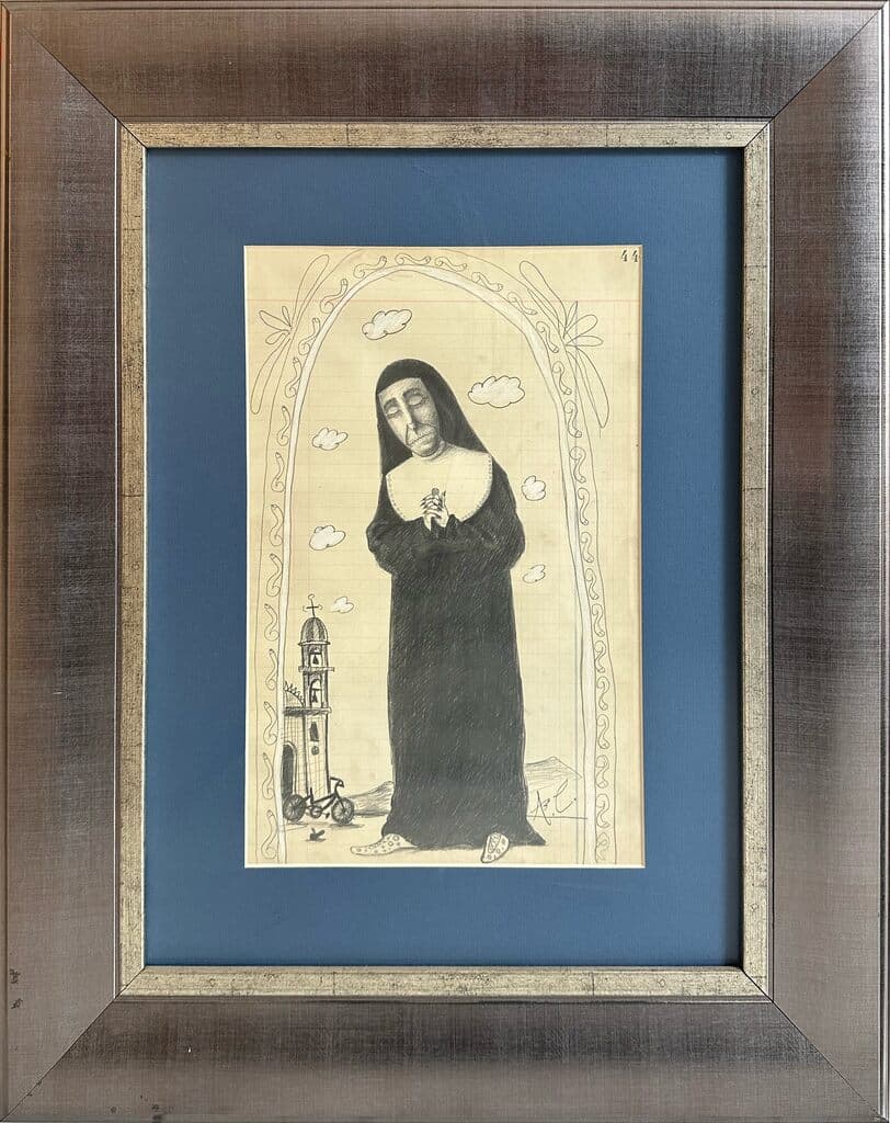 Untitled, Nun de Alejandro Colunga - Graphite on paper