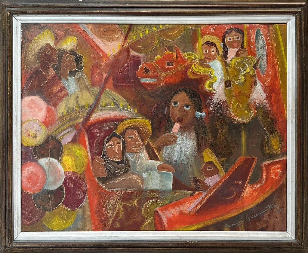 La Feria by Enrique G. Cervantes - Oil on canvas, 1964