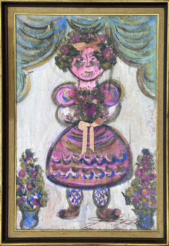 Portrait of a Girl de Jesus "Chucho" Reyes Ferreira - Tempera and oil painting on paper, 1960s