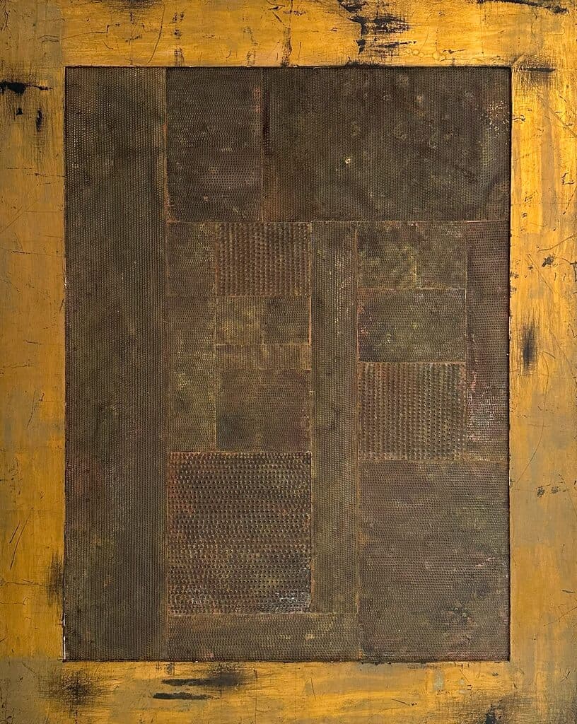 Mensaje by Mathias Goeritz - Perforated metal sheet on wood, 1960´s