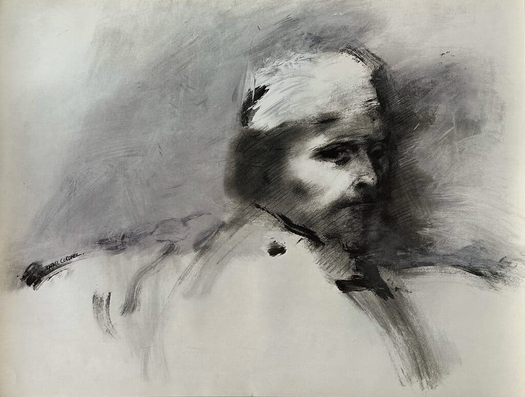 Portrait from Galeria de Arte Misrachi by Rafael Coronel - Offset Lithograph, signed in the plate, 1978