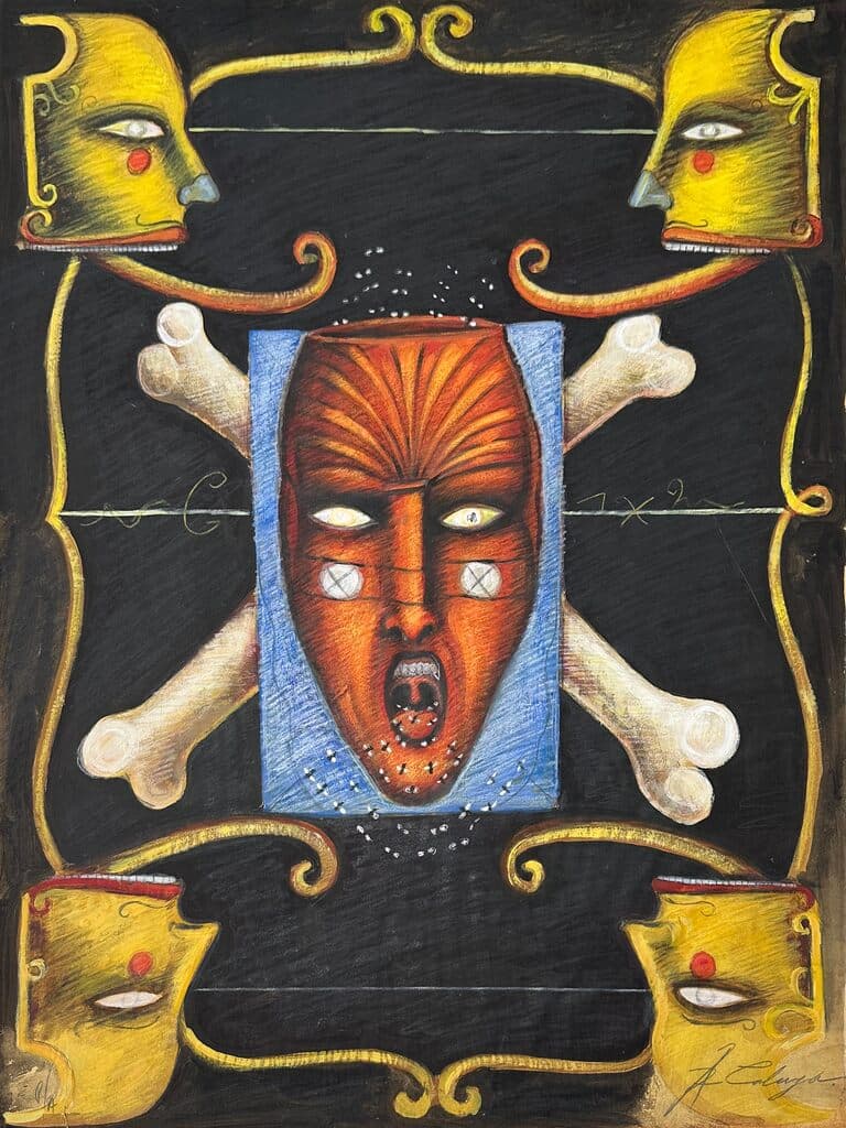 Moscas de Alejandro Colunga - Mixed media on paper, 1980s-1990s