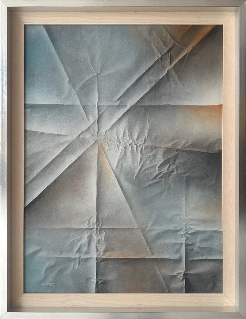 Sin título de Leonardo Nierman - Oil and spray paint on board, 1960s-1970s