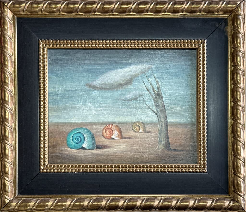 A Long Way to Go by Gertrude Abercrombie - Oil on Masonite, 1964