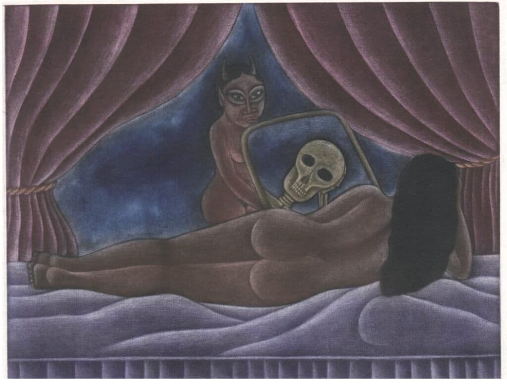 Espejo de la Vida by Juan Alcazar Mendez - Engraving, 1987