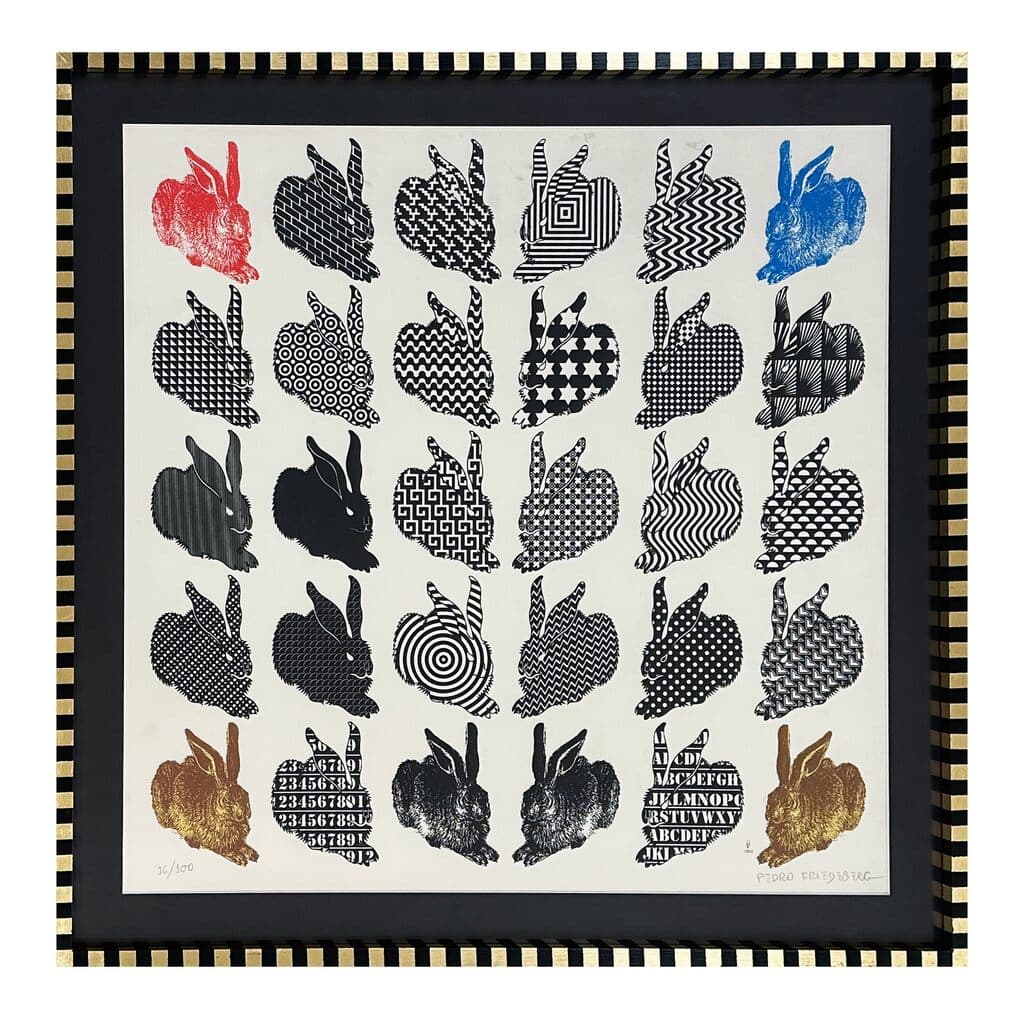 Conejos de Pedro Friedeberg - Lithograph, 1980s-2000s