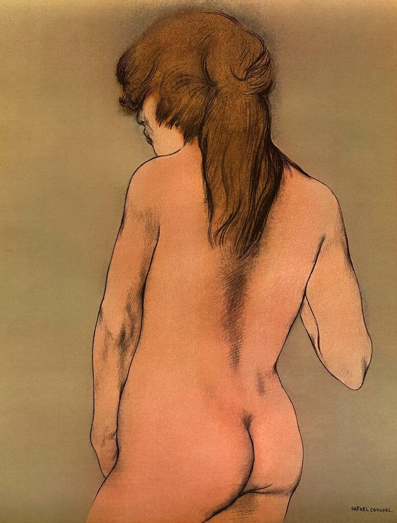 Portrait from Galeria de Arte Misrachi by Rafael Coronel - Offset Lithograph, signed in the plate, 1978