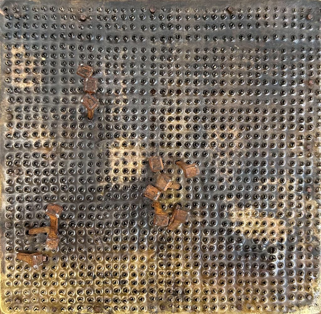 Mensaje by Mathias Goeritz - Perforated metal sheet and nails on wood, 1960´s