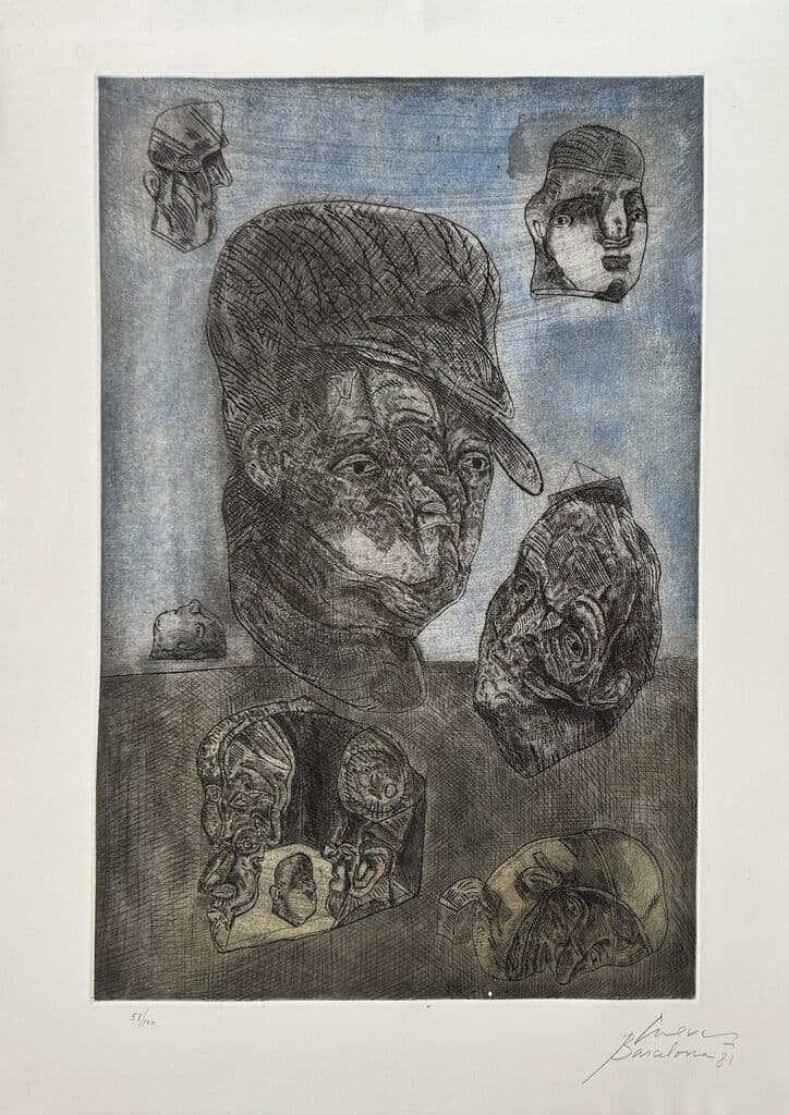 Untitled by José Luis Cuevas - Etching, 1981