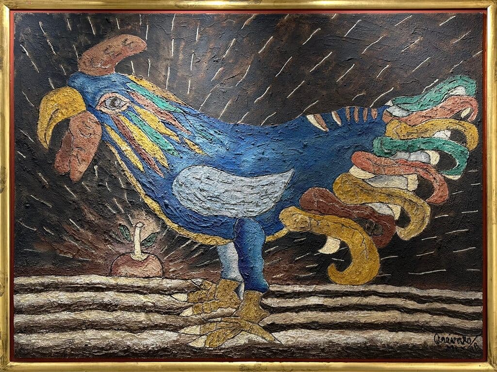 Gallo by Javier Arevalo - Oil and sand on canvas, 1998