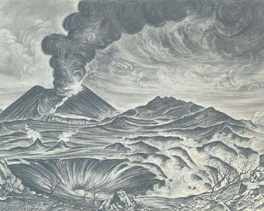 Untitled by Dr. Atl - Graphite, 1920-1930