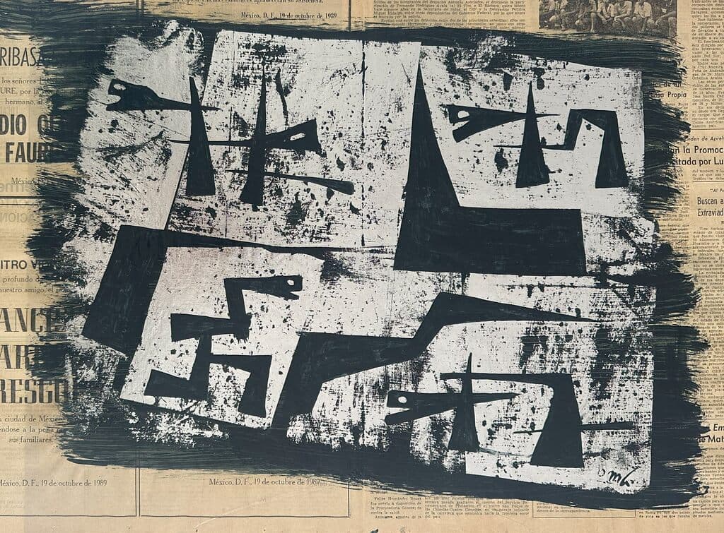 Untitled by Mathias Goeritz - Mixed media on newspaper, 1989-1990´s