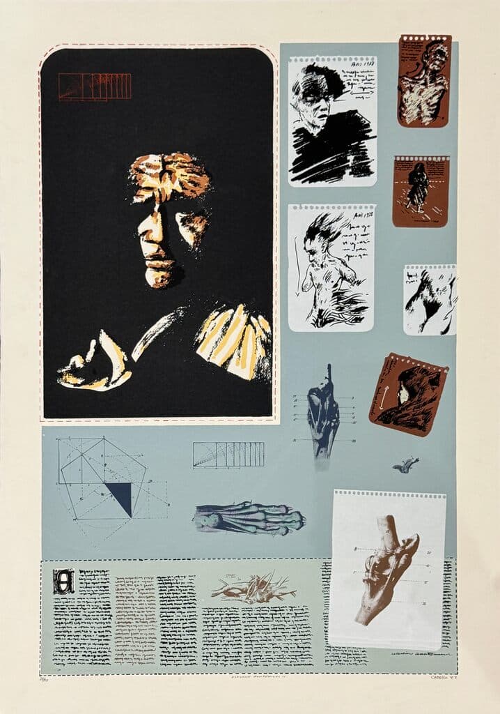 Estudios Anatómicos ll by Javier Campos Cabello - Silkscreen, 1988