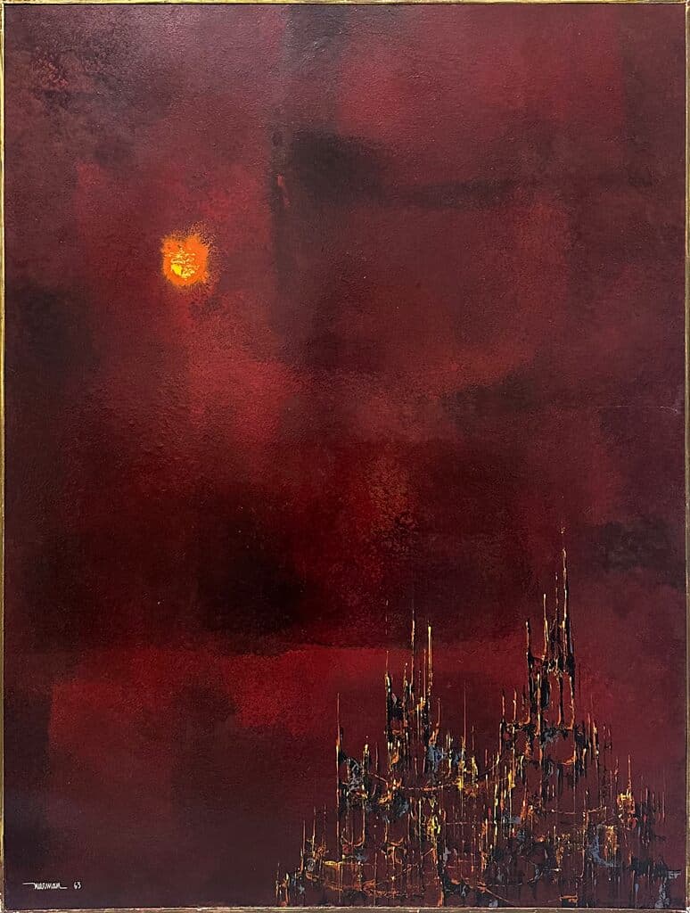Untitled by Leonardo Nierman - Acrylic on board, 1963