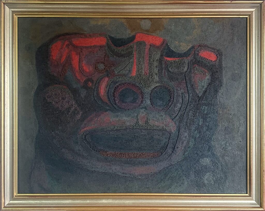 El Coloso by Rafael Coronel - Oil and sand on canvas, 1960s