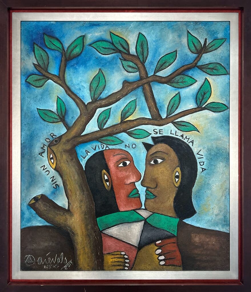 Sin Un Amor La Vida No Se Llama Vida by Javier Arevalo - Oil and sand on canvas, 2019