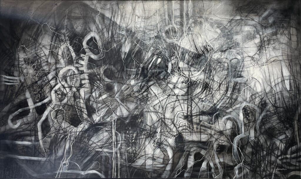 Jardin Interior by Ricardo Alemán - Oil on canvas, 2015