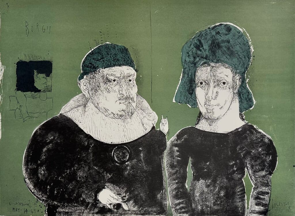 Untitled by José Luis Cuevas - Silkscreen, 1968