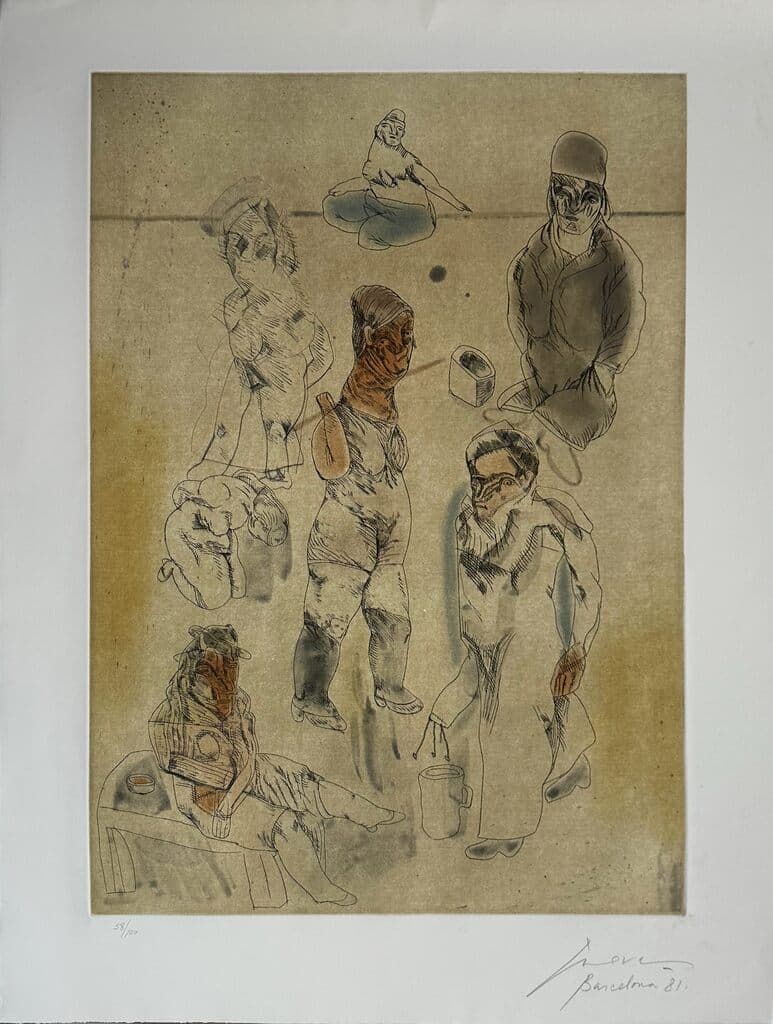 Untitled by José Luis Cuevas - Etching, 1981