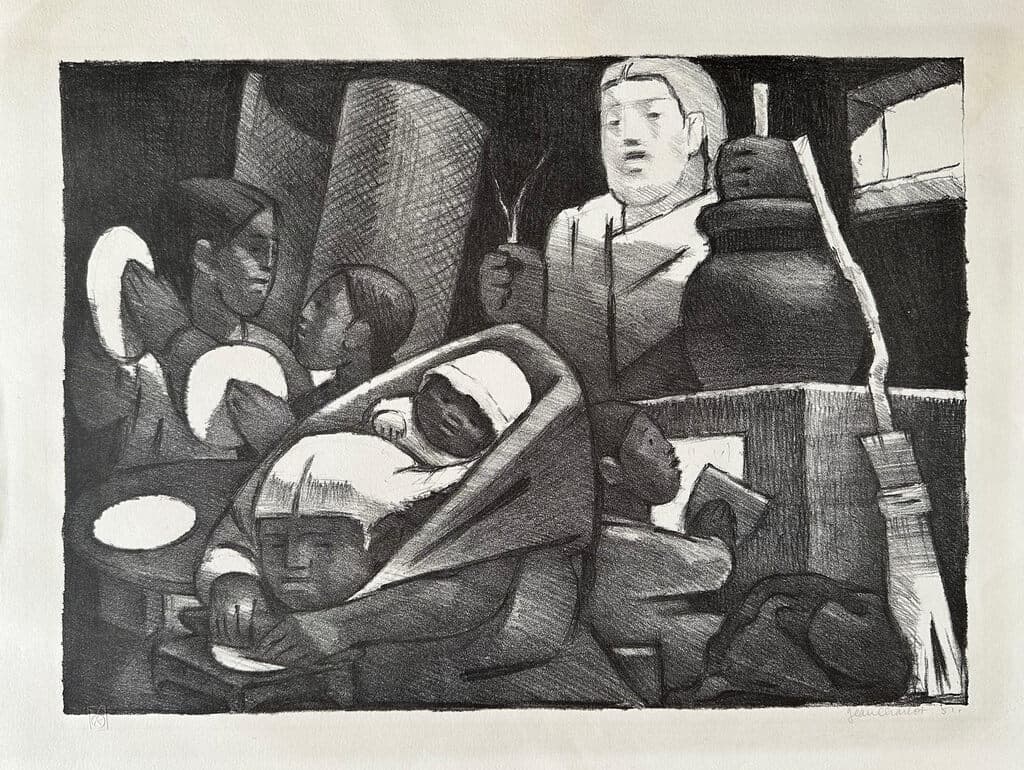 The Distaff Side by Jean Charlot - Lithograph on paper, 1951